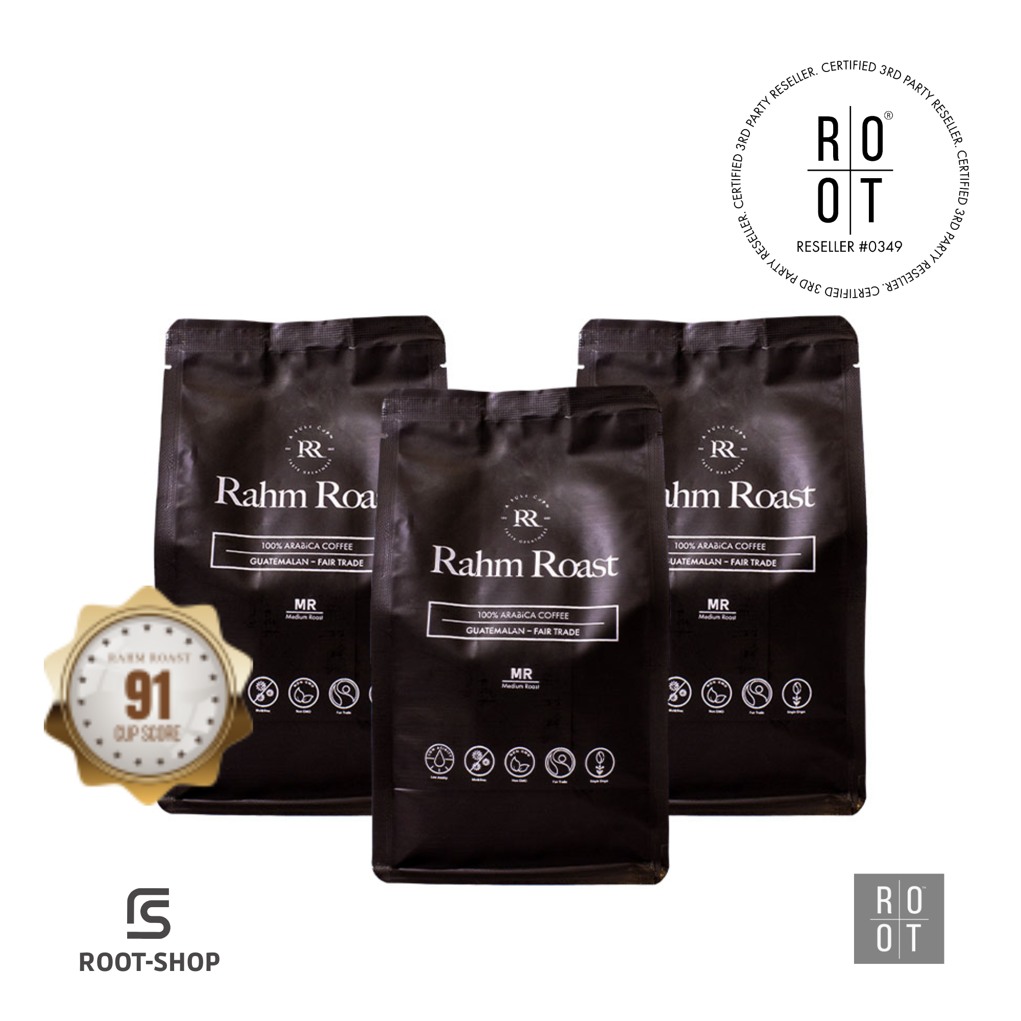 ROOT Cream Roast Coffee - 3x 500g