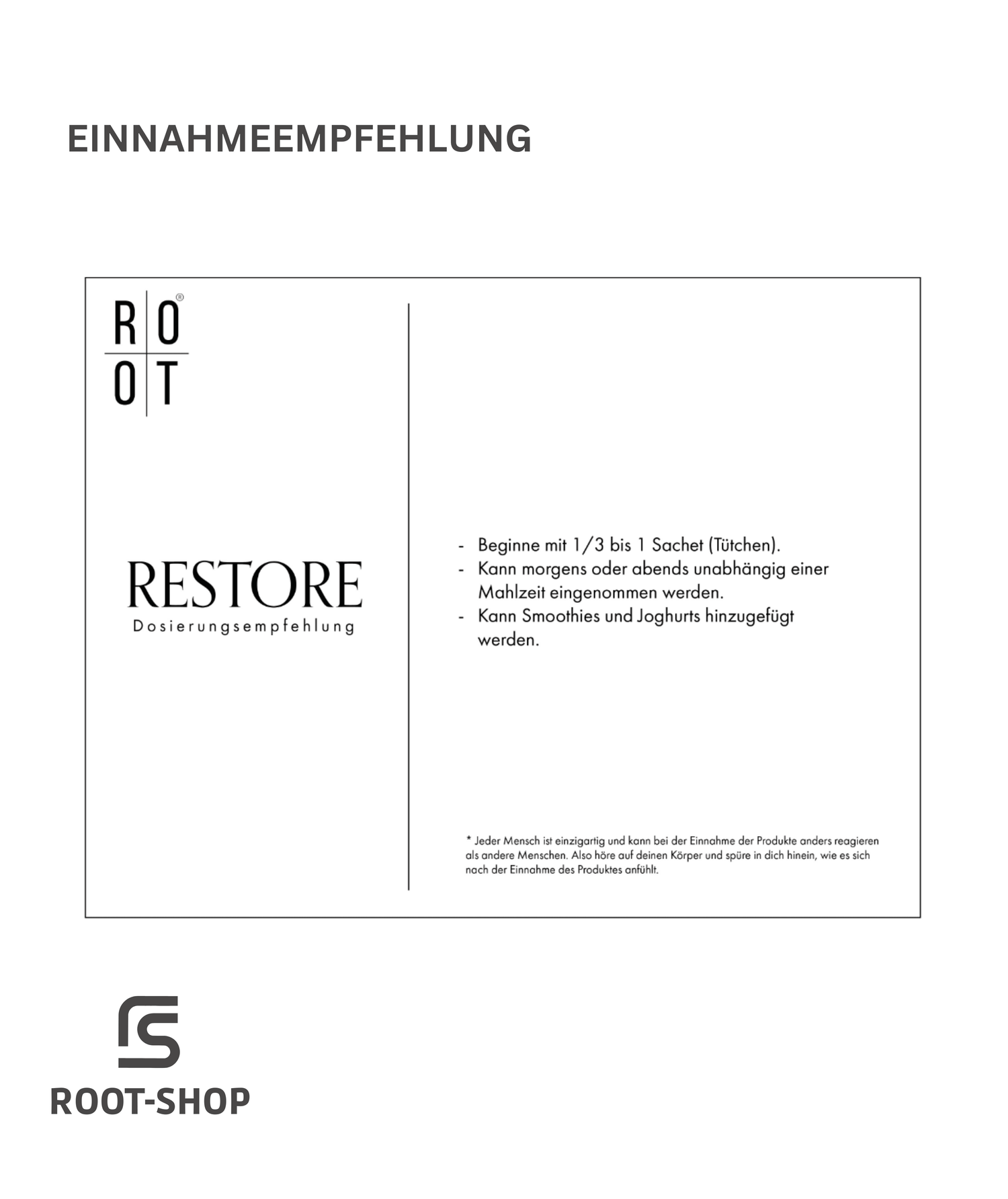 ROOT Restore - ROOT-SHOP