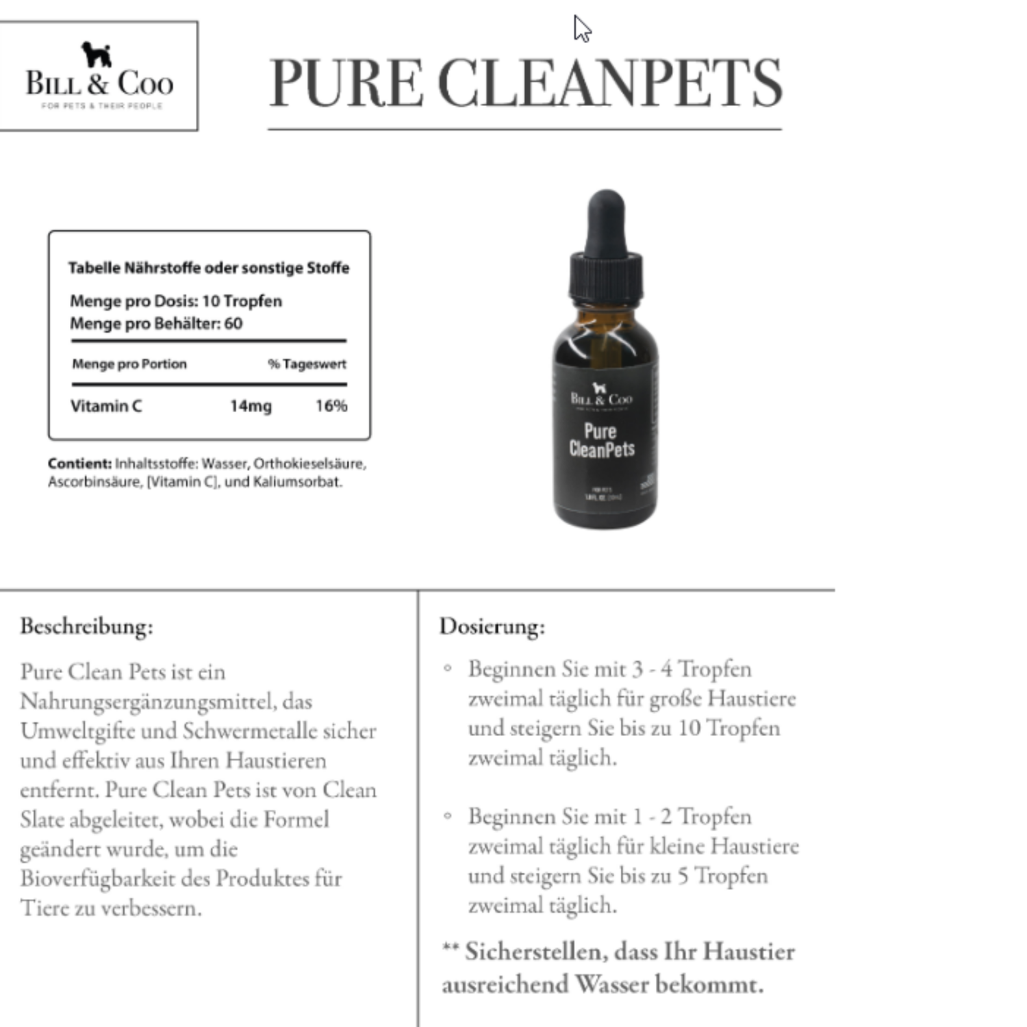 BILL &amp; COO Pure Clean Pet